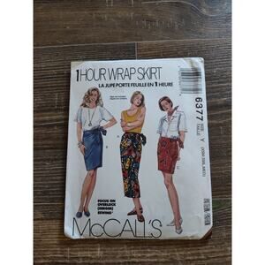 WOMENS UNCUT MCCALLS 6377 Sewing Pattern WRAP SKIRT FAST EASY SIZE XS S M